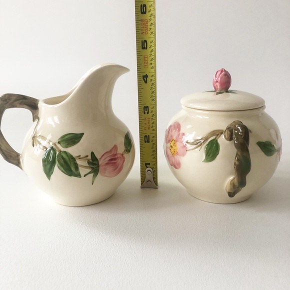 Vintage Franciscan Desert Rose Creamer & Sugar Set - Picture 14 of 14